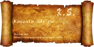Kaszala Sára névjegykártya